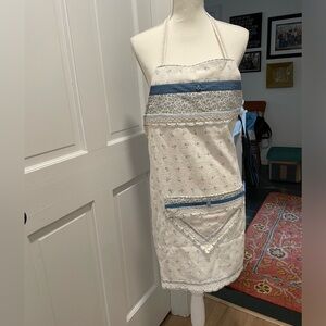 Extremely well made artisan Kitchen Apron,  HANDMADE with lace & vintage fabrics